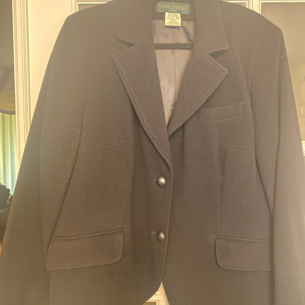 Harve Benard Wool Blazer - Black